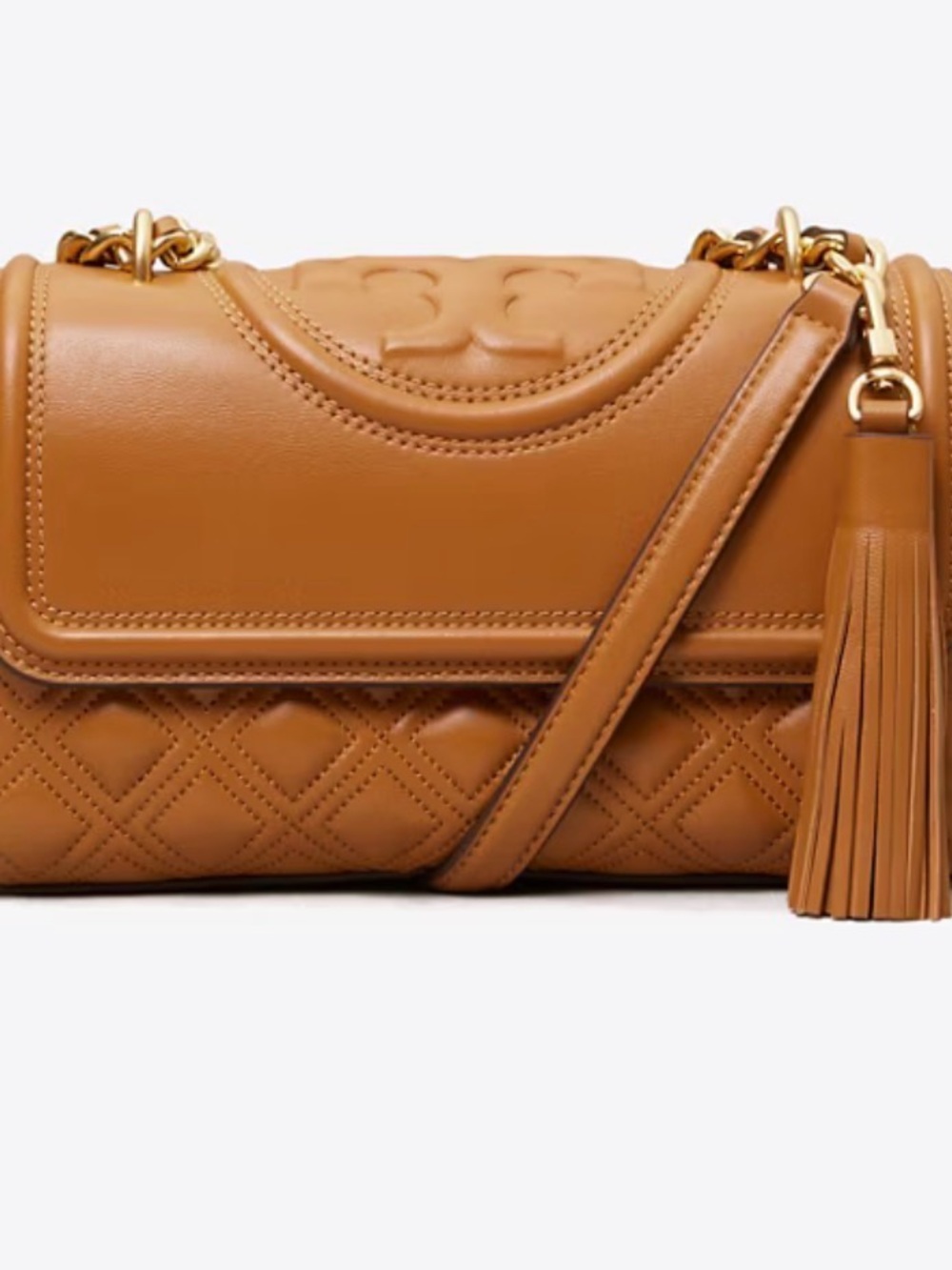 Tory Burch Small Fleming Leather Shoulder Bag - Kobicha